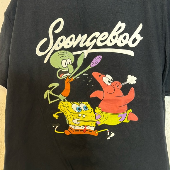 Nickelodeon SpongeBob SquarePants XL Black T Shirt Unisex - Picture 3 of 6